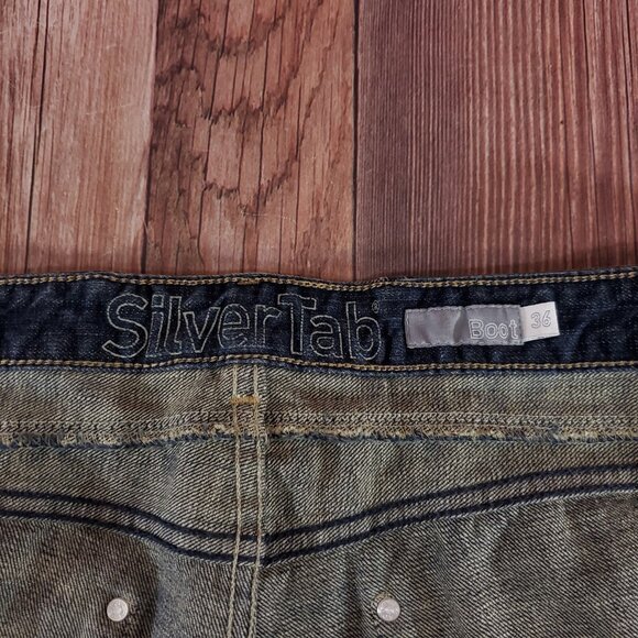 *READ* Levis Silvertab Mens Size 36X33 Bootcut Blue Denim Jeans Cotton - Picture 8 of 12